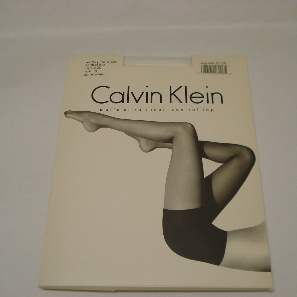 Calvin Klein Matte Ultra Sheer Control Top Panty Hose Sz A NEW Style 620 White